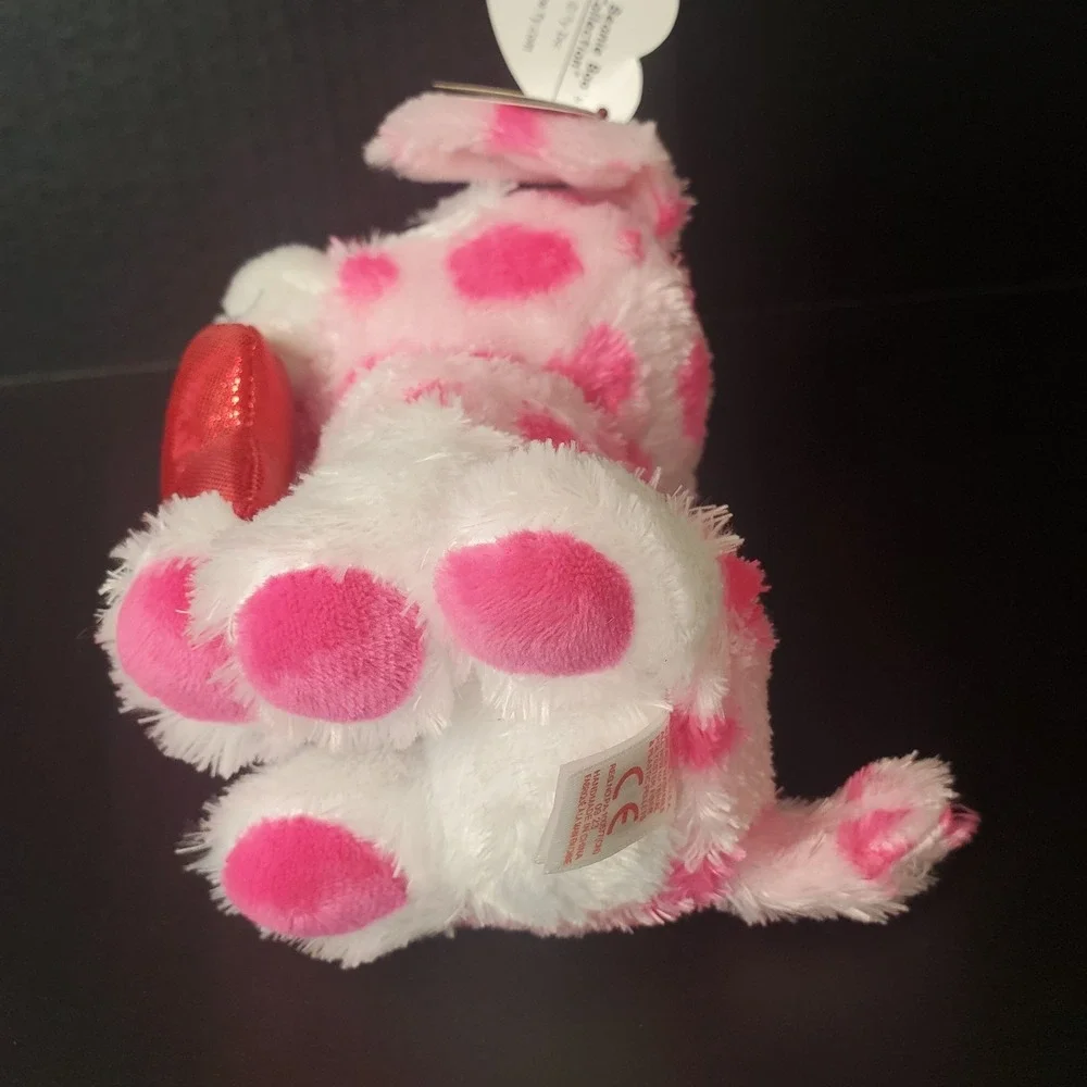 Ty Beanie Boos 2023 RORY the Valentine's Day Dog Pink Spotted 6